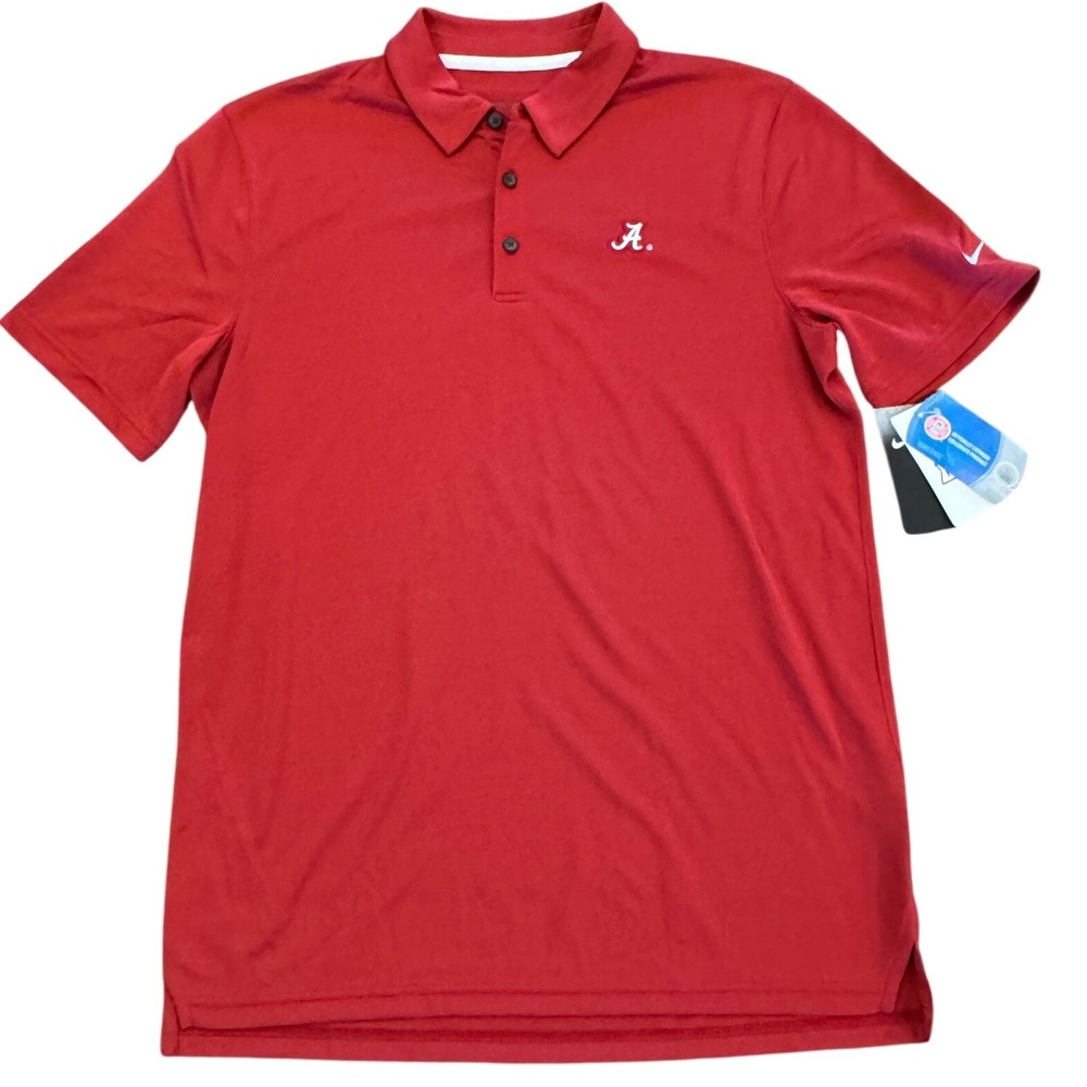 Nike Alabama Crimson Tide Mens Polo Shirt Red Medium NWT 00035909XAL1MED